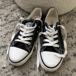 Women’s Converse Low Top Sneakers- Black & White